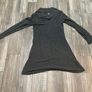 Long Sleeve Dark Gray Dress